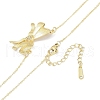 304 Stainless Steel Crystal Rhinestone Cable Chain Bowknot Pendant Necklaces for Women NJEW-C055-08G-2