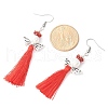 Angel 304 Stainless Steel Dangle Earrings EJEW-MZ00410-01-4