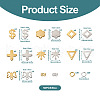 Spritewelry 56Pcs 14 Style 201 Stainless Steel Stud Earring Findings with Hole and 304 Stainless Steel Pins and Ear Nuts DIY-SW0001-11-3
