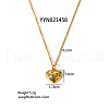 Hollow Heart Stainless Steel Pendant Necklaces for Women FA1341-2-1