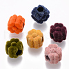 Flocky Acrylic Beads FIND-R079-16-1