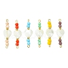 6Pcs Natural Trochid Shell Connector Charms PALLOY-JF03382-1