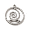 304 Stainless Steel Pendants STAS-O005-18P-1