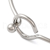 Non-Tarnish 304 Stainless Steel Torque Bangles BJEW-I317-01P-3