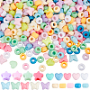 SUNNYCLUE 700Pcs 11 Styles Opaque Acrylic Beads MACR-SC0001-73-1