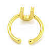 Rack Plating Brass Open Cuff Rings for Women RJEW-F162-01G-U-3