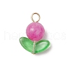 Natural Mashan Jade & Natural White Jade & Natural Quartz Pendants PALLOY-JF03402-2