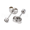 304 Stainless Steel Stud Earring Findings STAS-V003-09P-02-2