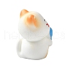 Cat with Fish Resin Sculpture Display Decorations DJEW-V001-01B-2