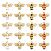 20Pcs 4 Colors Alloy Enamel Pendants ENAM-YW0001-91-1