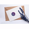 Brass Wax Seal Stamp with Handle AJEW-WH0184-0474-4