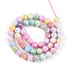 Electroplate Glass Beads Strands GLAA-N010-8mm-05-2