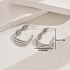 Vintage Multi-layered Heart Stainless Steel Stud Earrings KW0694-2-3