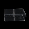 2 Grids Plastic Bead Containers with Cover CON-K002-03D-1