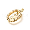 Brass Micro Pave Cubic Zirconia Pendants ZIRC-P123-01G-S01-2