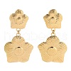 Stainless Steel Flower Stud Earrings for Women EJEW-Z074-03G-1