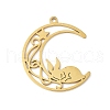 304 Stainless Steel Pendants STAS-Q354-01G-1