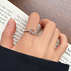 S925 Stainless Steel Cuff Rings for Women FS-WG79458-11-1