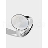 Oval 925 Sterling Silver with Natural Shell Finger Rings for Women FS-WG8EDA6-02-2