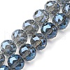 Transparent Electroplate Glass Beads Strands EGLA-N002-34F-F04-1