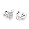 Brass Micro Pave Cubic Zirconia Charms KK-N257-68P-2