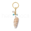 4Pcs Natural Shell Pendant Keychains KEYC-JKC01094-5