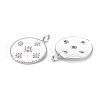 Brass Micro Pave Clear Cubic Zirconia Pendants KK-S356-541P-NF-2