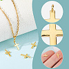 GOMAKERER 4Pcs 925 Sterling Silver Cross Charms FIND-GO0002-62B-4