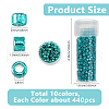 DICOSMETIC 50G 10 Colors Cylinder Seed Beads SEED-DC0001-11-2