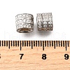 925 Sterling Silver Micro Pave Clear Cubic Zirconia Beads STER-F061-03B-P-2