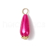 16Pcs ABS Plastic Imitation Pearl Teardrop Pendants PALLOY-JF03544-3