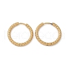 Ion Plating(IP) 304 Stainless Steel Grooved Hoop Earrings EJEW-M218-01C-G-3