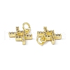 Real 18K Gold Plated Brass Micro Pave Clear Cubic Zirconia Charms KK-E068-VB411-11-3