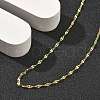 Brass Dapped Chains Necklaces for Women NJEW-D302-23G-3