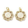Brass Micro Pave Clear Cubic Zirconia Pendants KK-L213-022G-1