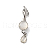 Brass Resin Fold Over Clasps KK-S382-02P-1