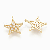 Brass Micro Pave Cubic Zirconia Charms ZIRC-Q014-047G-1