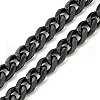201 Stainless Steel Curb Chain Necklaces NJEW-Q336-11A-EB-2