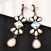 Alloy Synthetic Turquoise Dangle Stud Earrings EJEW-U053-05R-3
