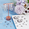 SUNNYCLUE 100Pcs Flat Round Shape 304 Stainless Steel Stud Earring Findings STAS-SC0008-60-4