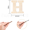 Letter Unfinished Wood Blank Cutouts DIY-ZX040-01H-2