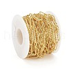 Soldered Textured Brass Paperclip Chains CHC-G005-21G-6