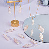 20Pcs Natural Rose Quartz Pendants PALLOY-AB00120-5
