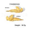 Fashionable Stainless Steel Leaf Stud Earrings & Hair Bobby Pin Set for Women SH3836-1-4