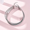 304 Stainless Steel 3-Strand Chain Necklaces NJEW-Q025-01P-1
