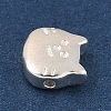 925 Sterling Silver Cat Shape Beads STER-R013-06S-2