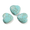 Mother's Day Gifts Heart  Synthetic Turquoise  Palm Stones G-C134-06A-01-1