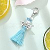 Angel Glass Pearl & MIYUKI Seed Beaded & Polycotton Tassel Pendant Decorations HJEW-MZ00198-6