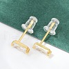 Cubic Zirconia Rectangle Stud Earrings FU7889-8-4