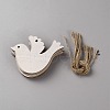 Unfinished Wood Pendant Decorations WOOD-WH20001-02-1